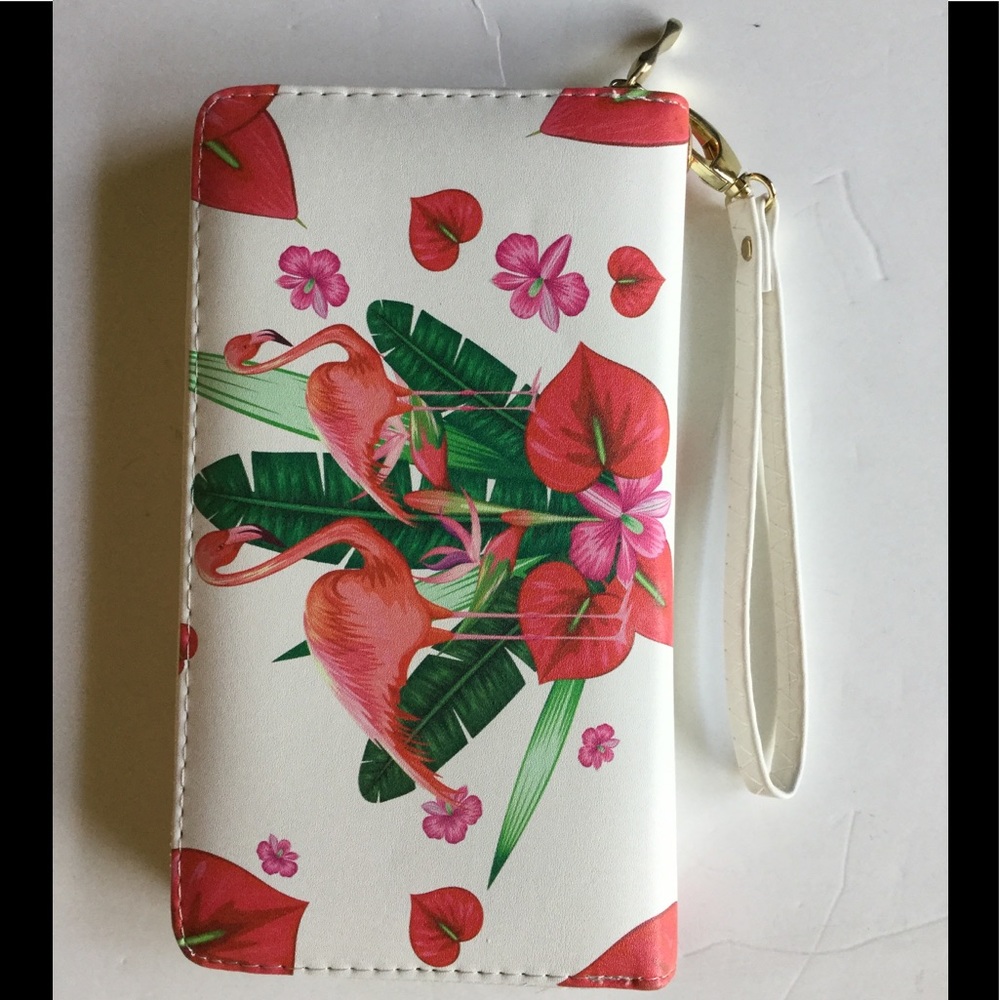Wallet Clutch Handle Zipper Close Organizer Bag